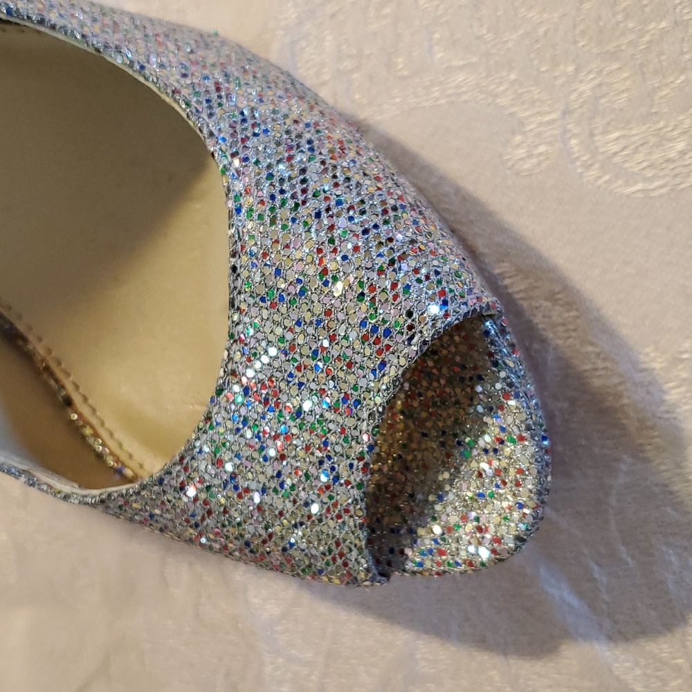Glittery Silver Heels - image 2
